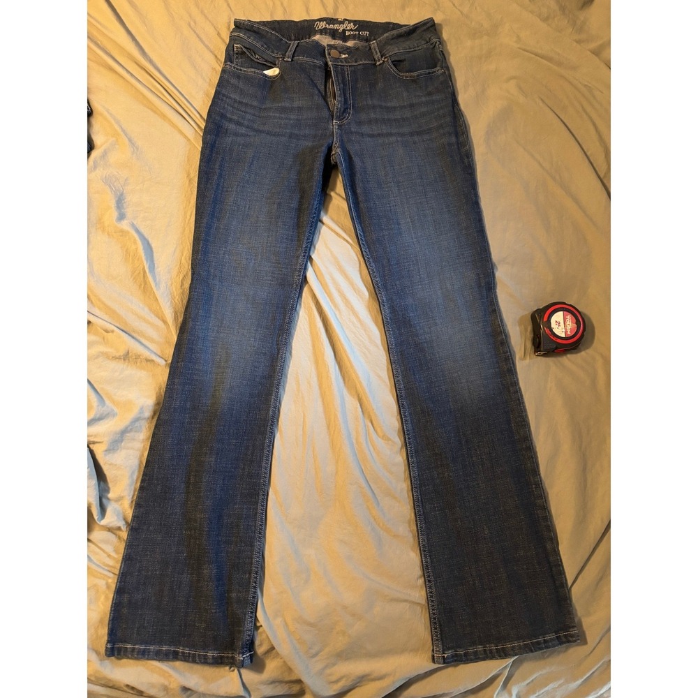 Wrangler Womens Bootcut Jeans Dark Wash Denim Stretch 9/10 x 34